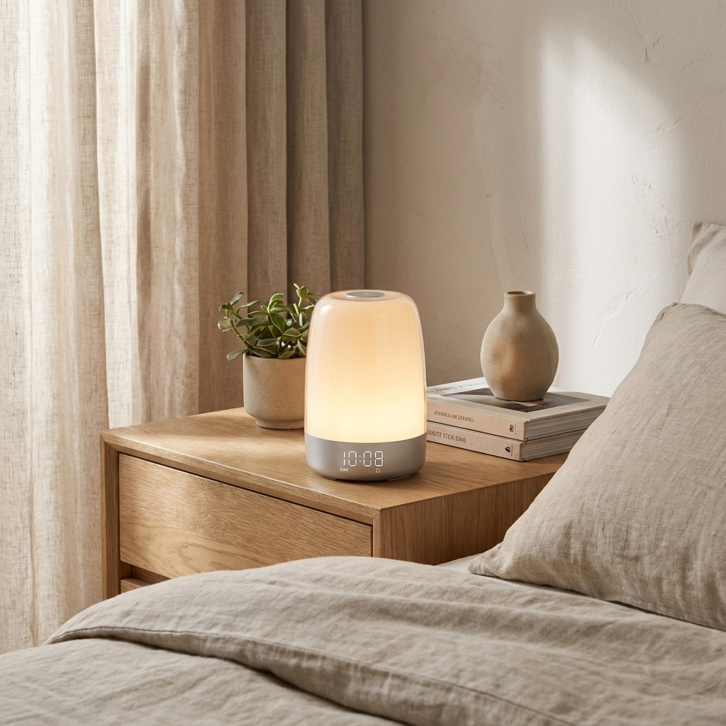 Sunrise Alarm Clock with gentle light simulation for waking up. 3
