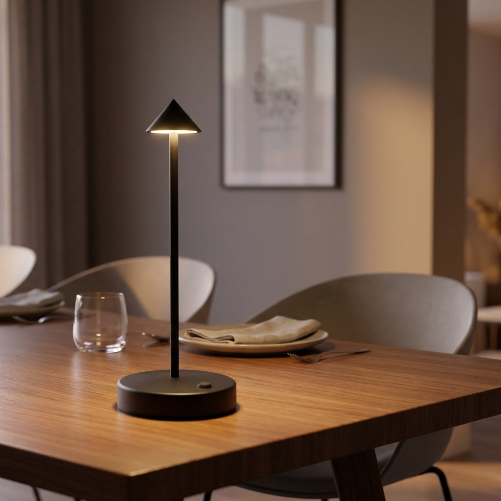 Elegant cone table lamp for stylish home decor. 3