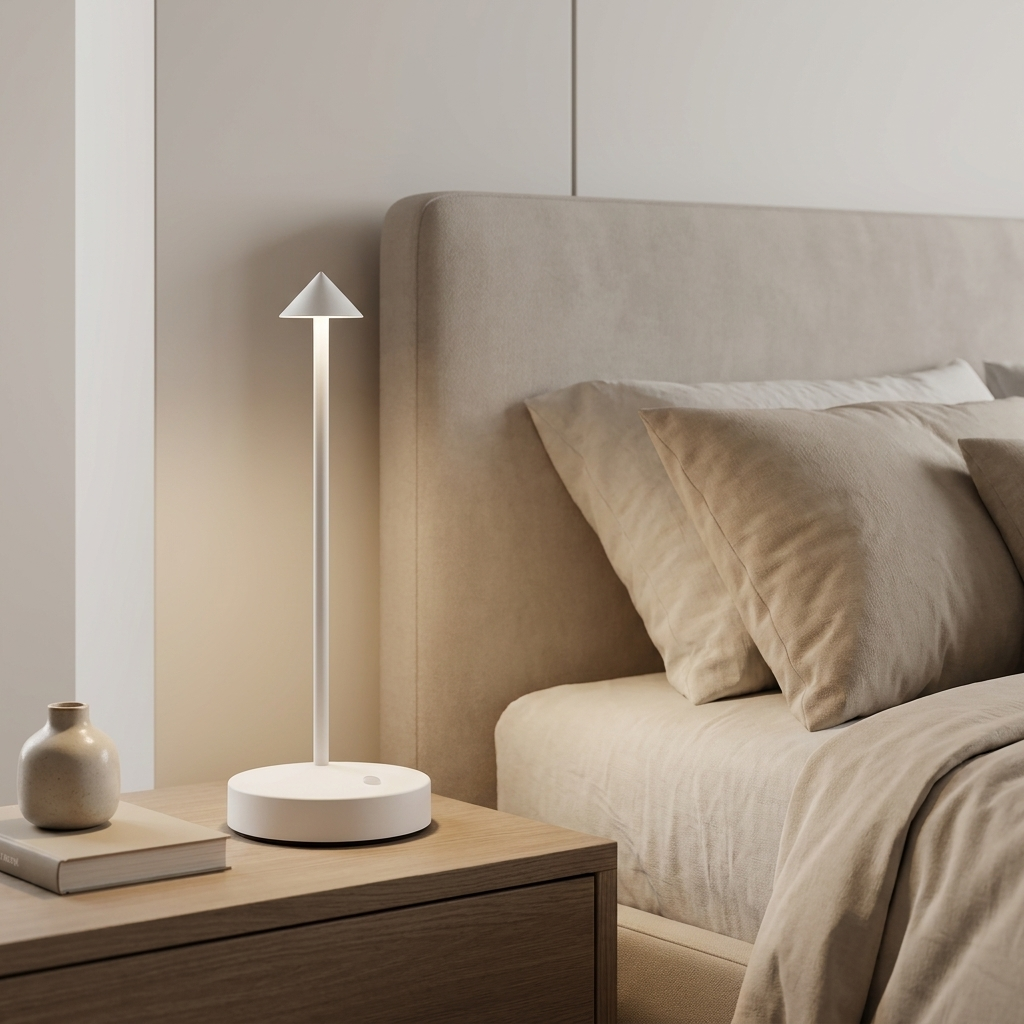 Elegant cone table lamp for stylish home decor. 4