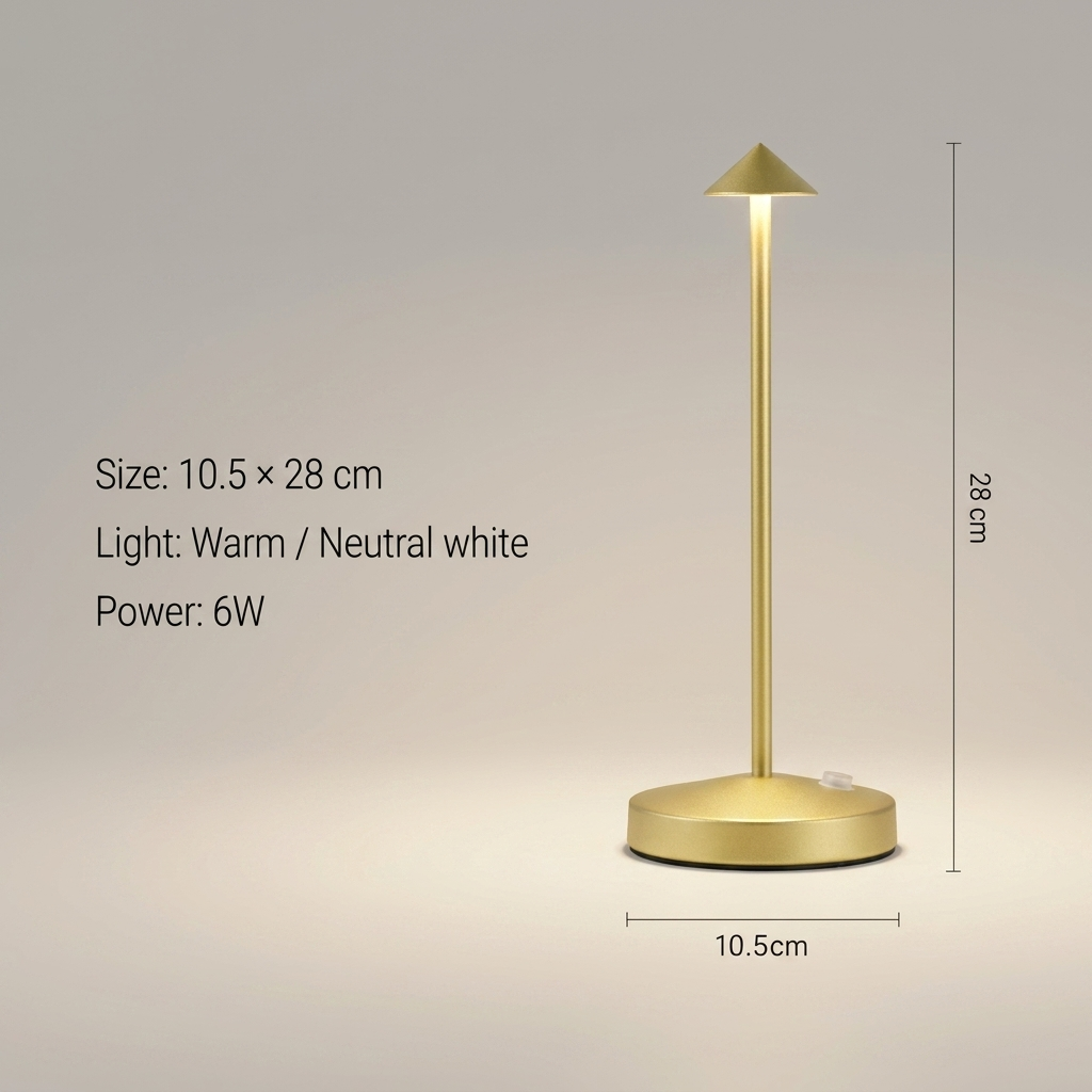Elegant cone table lamp for stylish home decor. 5