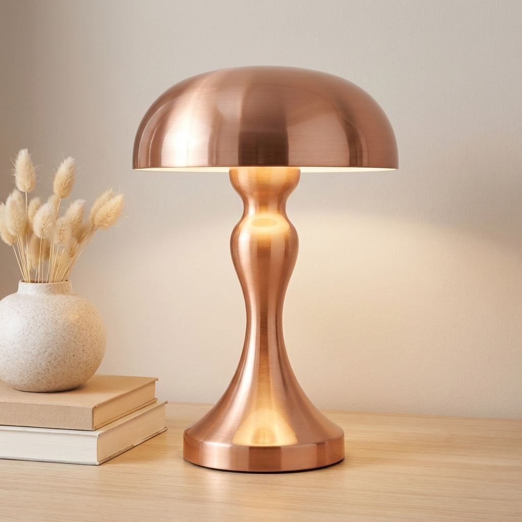 Elegant Ember Table Lamp with warm lighting options. 2