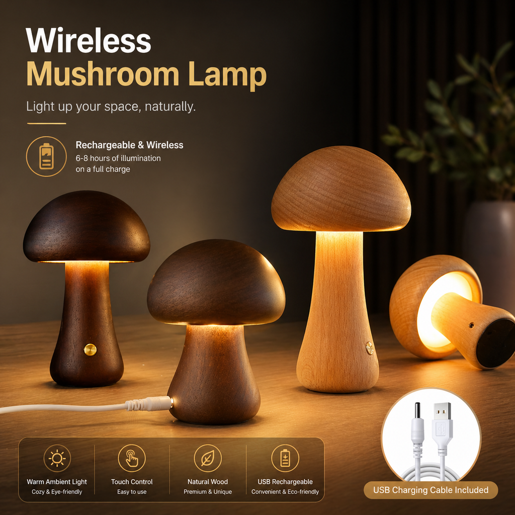 Unique Forest Mushroom Lamp for stylish home decor. 5