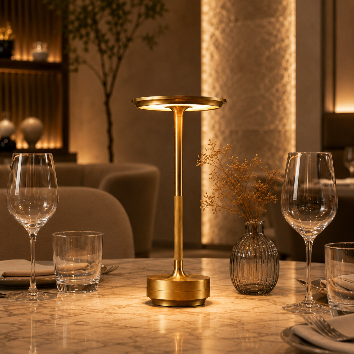Dimmable touch control table lamp in various colors. 6