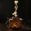 Volcano-shaped humidifier with color-changing LED lights and dual spray modes for aromatherapy and skin hydration