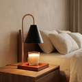 Elegant wax melt warmer lamp with stepless dimming feature.
