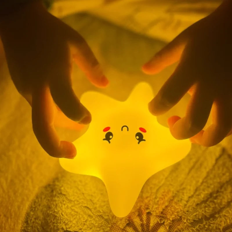 Whimsical DreamBuddies rechargeable night light in moon, star, and cloud shapes with warm white glow 11