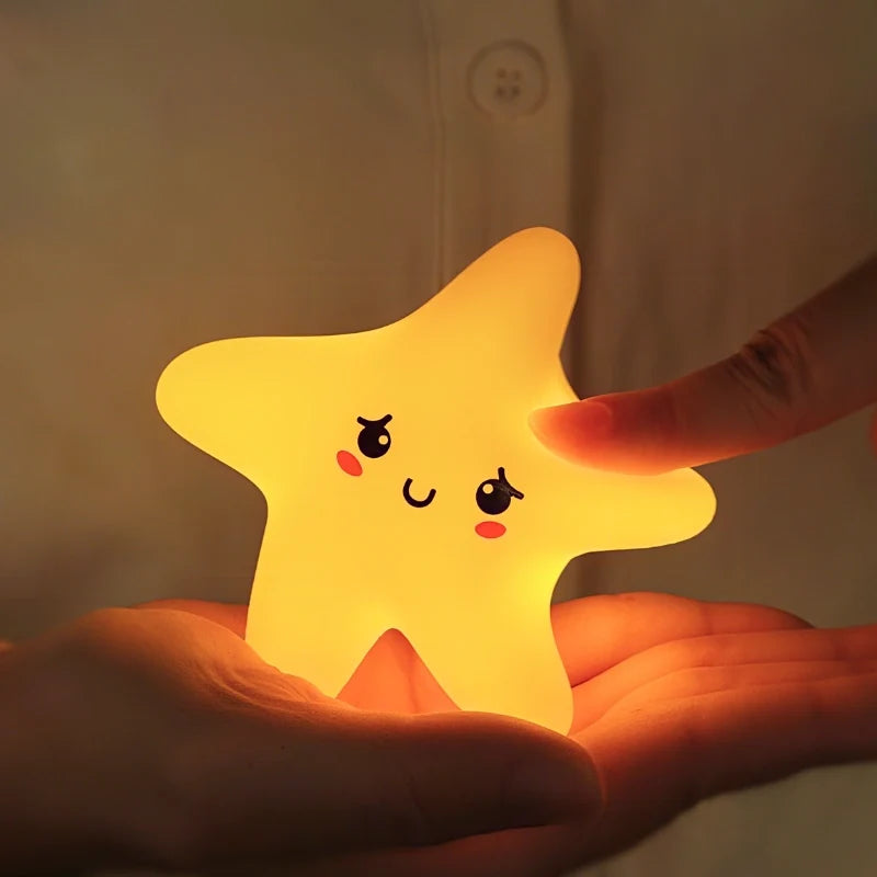 Whimsical DreamBuddies rechargeable night light in moon, star, and cloud shapes with warm white glow 6