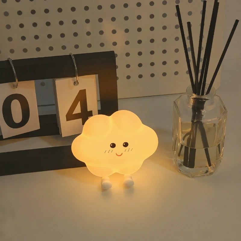 Whimsical DreamBuddies rechargeable night light in moon, star, and cloud shapes with warm white glow 7