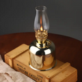 Windproof FlareCraft vintage oil lamp with electroplated iron and glass construction