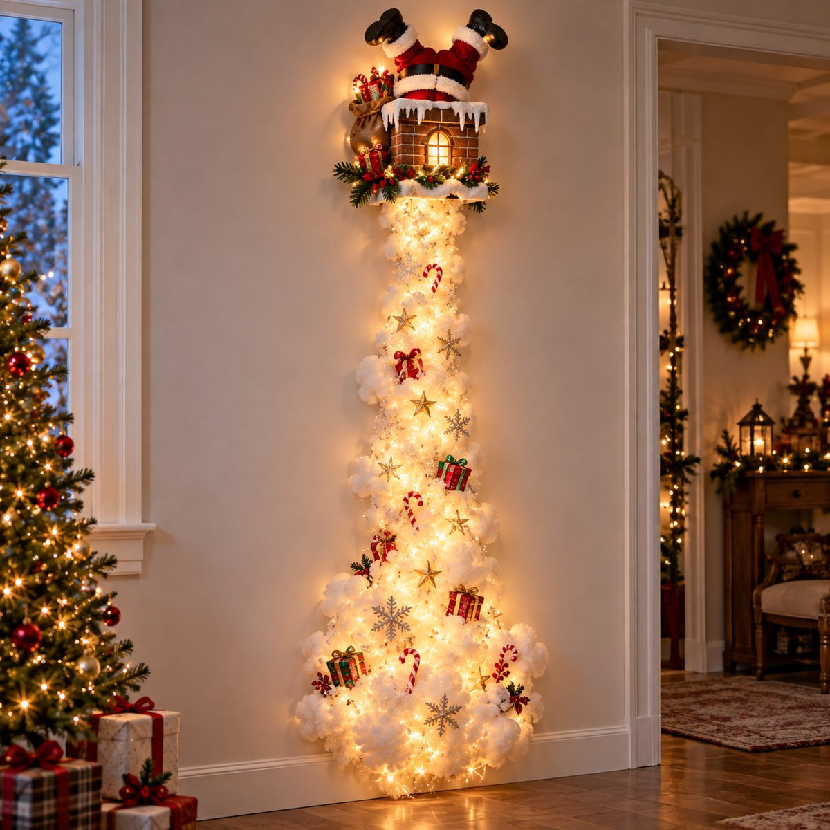 Christmas Magic Trail LED Wall Light, Festive Hanging Wall Decor